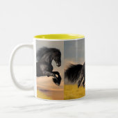 Tasse 2 Couleurs beau cheval noir (Gauche)