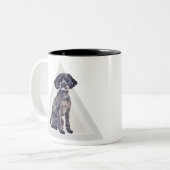 Tasse 2 Couleurs Beau chien de Schnoodle (Devant gauche)