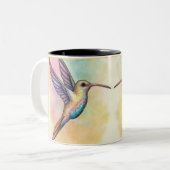 Tasse 2 Couleurs Beau colibri (Devant gauche)