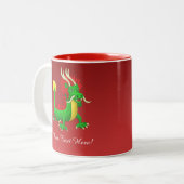 Tasse 2 Couleurs Beau dragon chinois (Devant gauche)