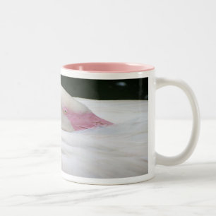 Tasse 2 Couleurs Beau Flamant rose blanc