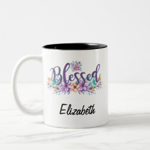 Tasse 2 Couleurs Beau Floral Bénéficié