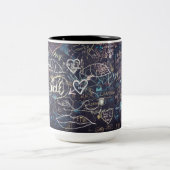 Tasse 2 Couleurs Beau graffiti (Centre)