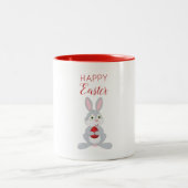 Tasse 2 Couleurs Beau lapin de Pâques Oeuf de Pâques Rouge (Centre)