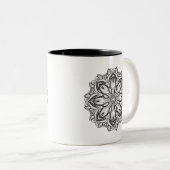 Tasse 2 Couleurs Beau mandala (Devant droit)