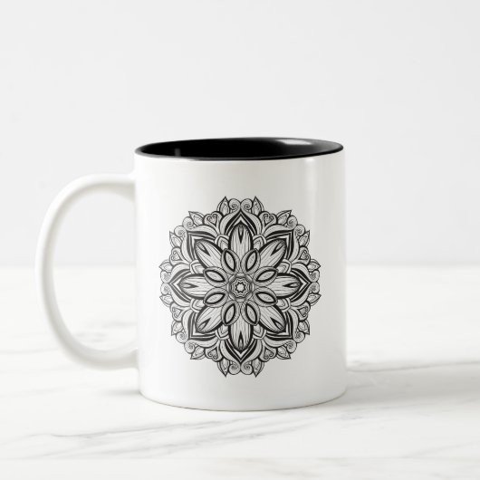 Tasse 2 Couleurs Beau mandala (Gauche)