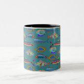 Tasse 2 Couleurs Beau Motif de mer (Centre)