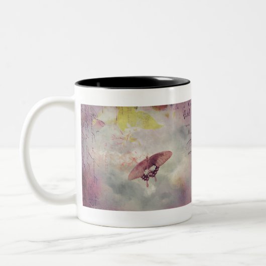 Tasse 2 Couleurs Beau Papillon (Gauche)