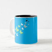 Tasse 2 Couleurs Beau Papillon Fierté Agender (Devant gauche)