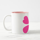 Tasse 2 Couleurs Beau papillon rose volant (Gauche)
