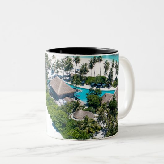 Tasse 2 Couleurs Beau Paysage De Plage (Devant droit)