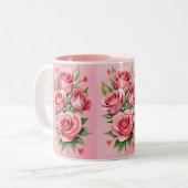 Tasse 2 Couleurs Beau Rose (Devant gauche)