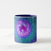 Tasse 2 Couleurs Beauté florale Abstraite Fleur d'art fractionnée c (Centre)