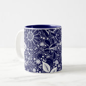 Tasse 2 Couleurs Beautés botaniques Bleu (Devant gauche)