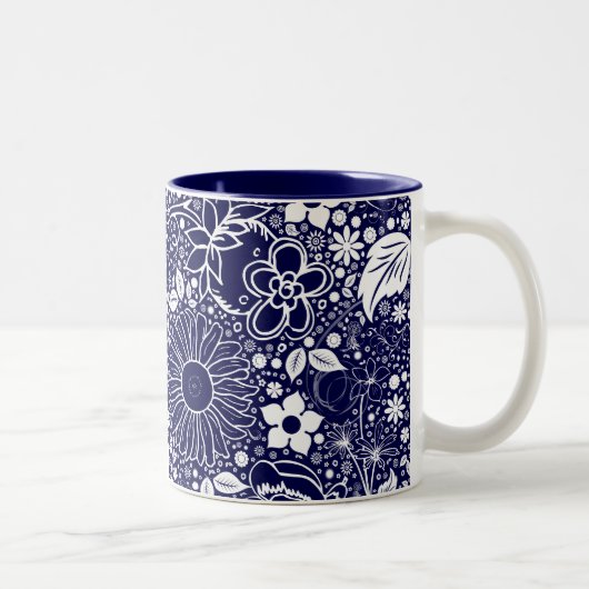 Tasse 2 Couleurs Beautés botaniques Bleu (Droit)