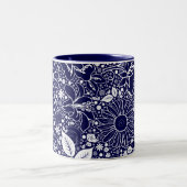 Tasse 2 Couleurs Beautés botaniques Bleu (Centre)