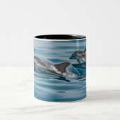 Tasse 2 Couleurs Beaux dauphins aquatiques (Centre)
