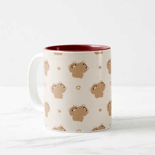 Tasse 2 Couleurs Beaver Couple Muple (Devant gauche)