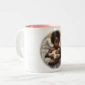 Tasse 2 Couleurs Bébé Anges (Devant gauche)