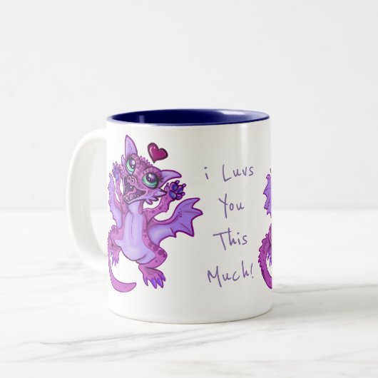 Tasse 2 Couleurs Bébé Dragon Love (Devant gauche)
