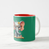 Tasse 2 Couleurs Bébé Éléphant Sage (Devant droit)