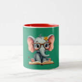 Tasse 2 Couleurs Bébé Éléphant Sage (Centre)