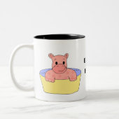 Tasse 2 Couleurs Bébé Hippopotame Heureux (Gauche)