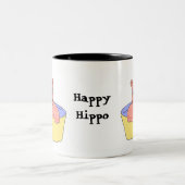 Tasse 2 Couleurs Bébé Hippopotame Heureux (Centre)