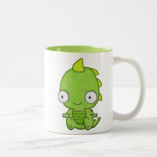Tasse 2 Couleurs Bébé mignon Dragon (Droit)