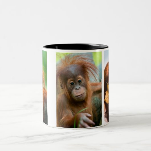 Tasse 2 Couleurs Bébé Orangutan, face à face (Centre)
