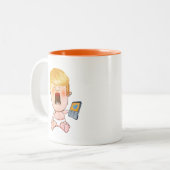Tasse 2 Couleurs Bébé pleurant de Donald Trump (Devant gauche)