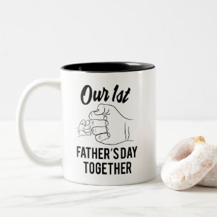 Tasse 2 Couleurs Bébé pour papa notre première Fête des pères 