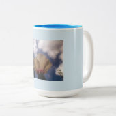 Tasse 2 Couleurs Bébé Rose Bleu Blanc (Devant droit)