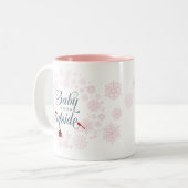 Tasse 2 Couleurs Bébé rose mignon Son Froid En Dehors Noël (Devant gauche)