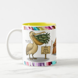 Tasse 2 Couleurs Bec brillant de Pierre le pélican