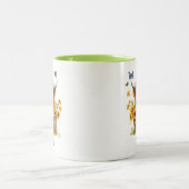 Tasse 2 Couleurs Bécasseaux floraux de la vache Highland (Centre)