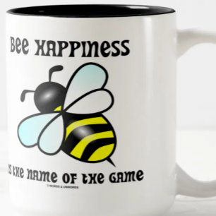 Tasse 2 Couleurs Bee Happiness Est Le Nom Du Jeu (Bee)