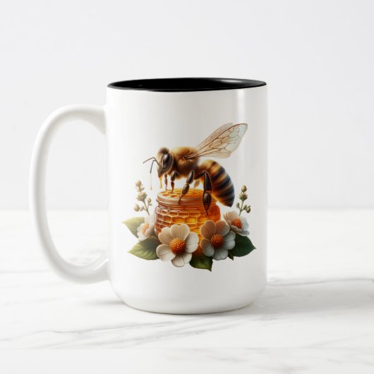 Tasse 2 Couleurs Bee My Honey | Cadeau romantique doux (Gauche)