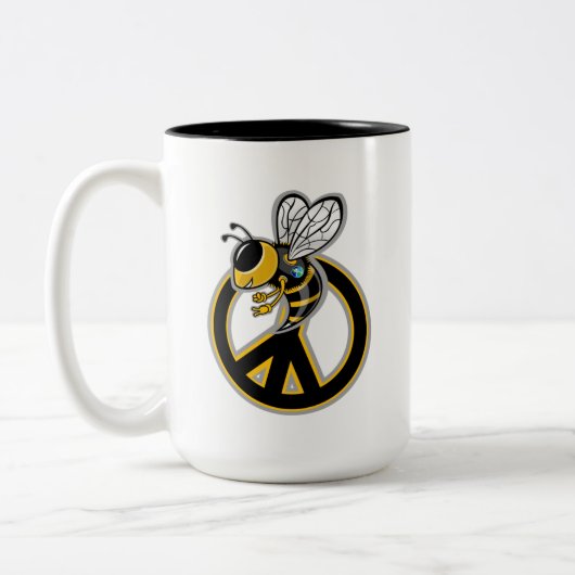 TASSE 2 COULEURS BEE PEACE  (Gauche)