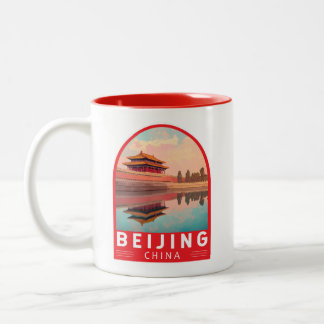 Tasse 2 Couleurs Beijing China Travel Art Emblem