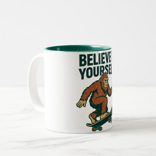 Tasse 2 Couleurs Believe In Yourself Motivation Art (Devant gauche)