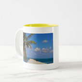 Tasse 2 Couleurs Belize La Plage Est Mon Endroit Heureux (Devant gauche)