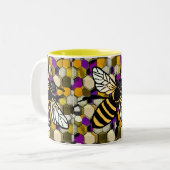 Tasse 2 Couleurs Belle abeille (Devant gauche)
