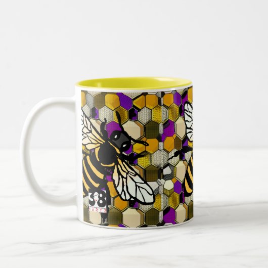 Tasse 2 Couleurs Belle abeille (Gauche)