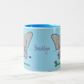 Tasse 2 Couleurs Belle adorable dessin d'éléphant bébé (Centre)