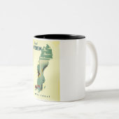 Tasse 2 Couleurs Belle affiche de voyage suédoise (Devant droit)