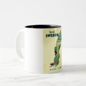 Tasse 2 Couleurs Belle affiche de voyage suédoise (Devant gauche)