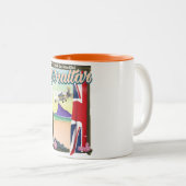 Tasse 2 Couleurs Belle affiche Gibraltar Travel (Devant droit)