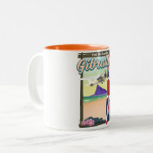 Tasse 2 Couleurs Belle affiche Gibraltar Travel (Devant gauche)