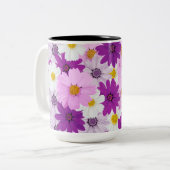 Tasse 2 Couleurs Belle aquarelle Cosmos Flower (Devant gauche)